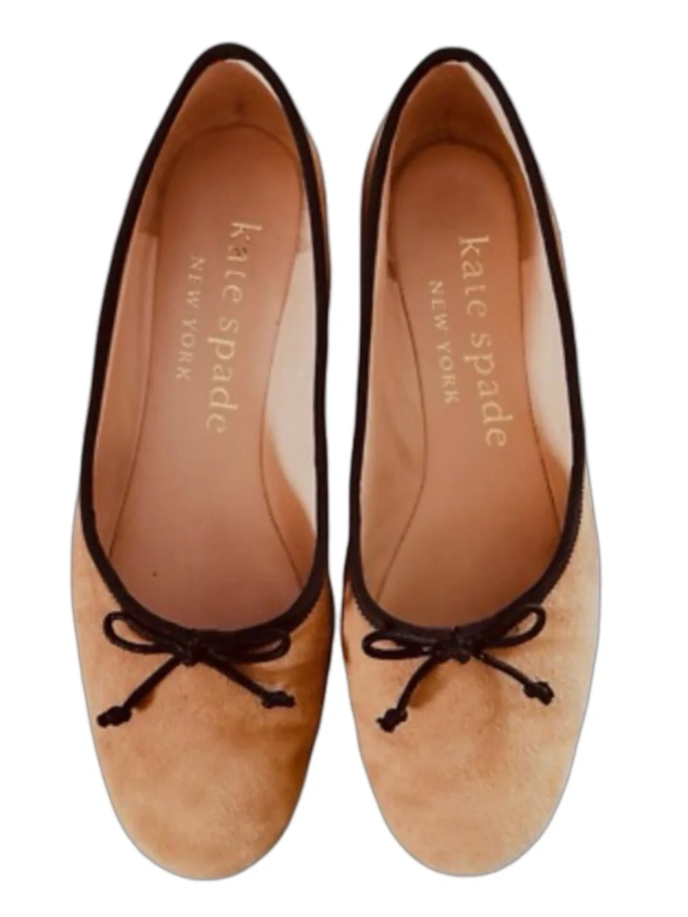 KATE SPADE New York Honey Light Fawn Suede Ballet Flats Size US 10B Slip On